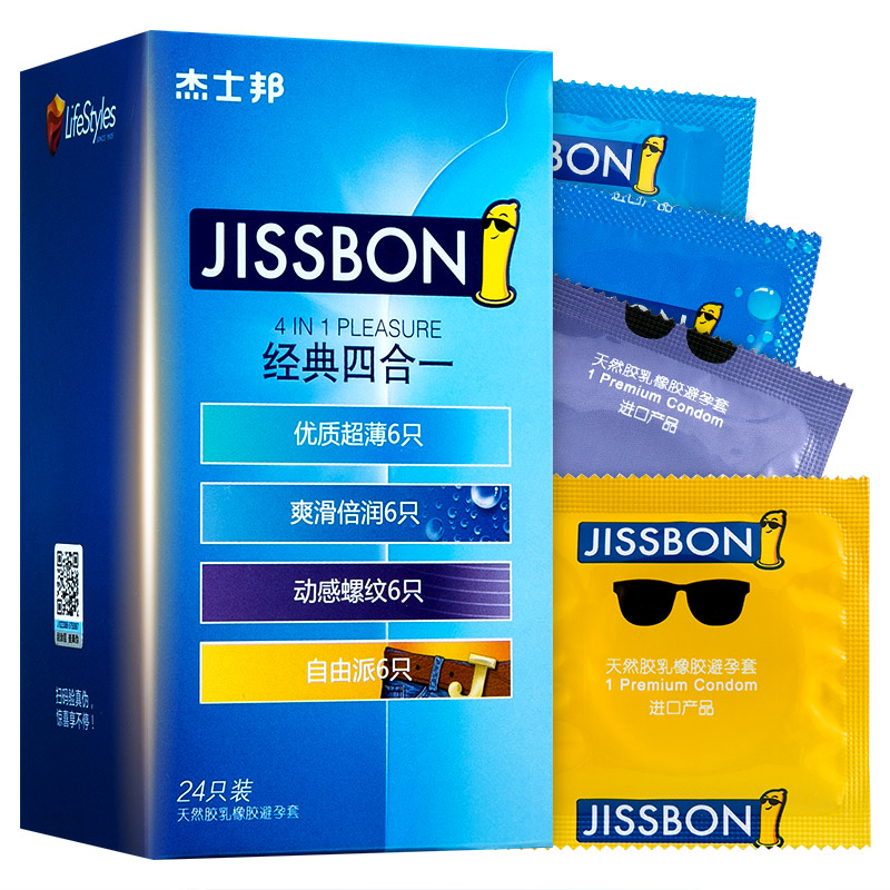 杰士邦经典四合一24装(jl24b-n)24只