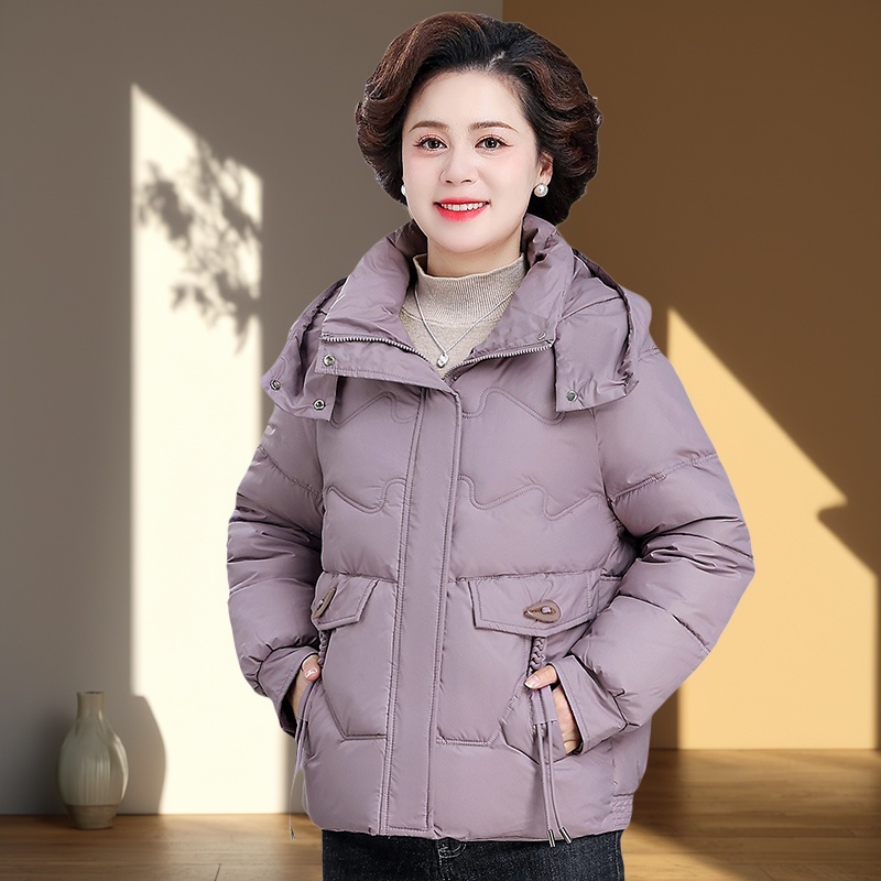 罗蒙中年妈妈冬2025新款羽绒棉服加厚保暖中老年女秋冬棉袄外套W