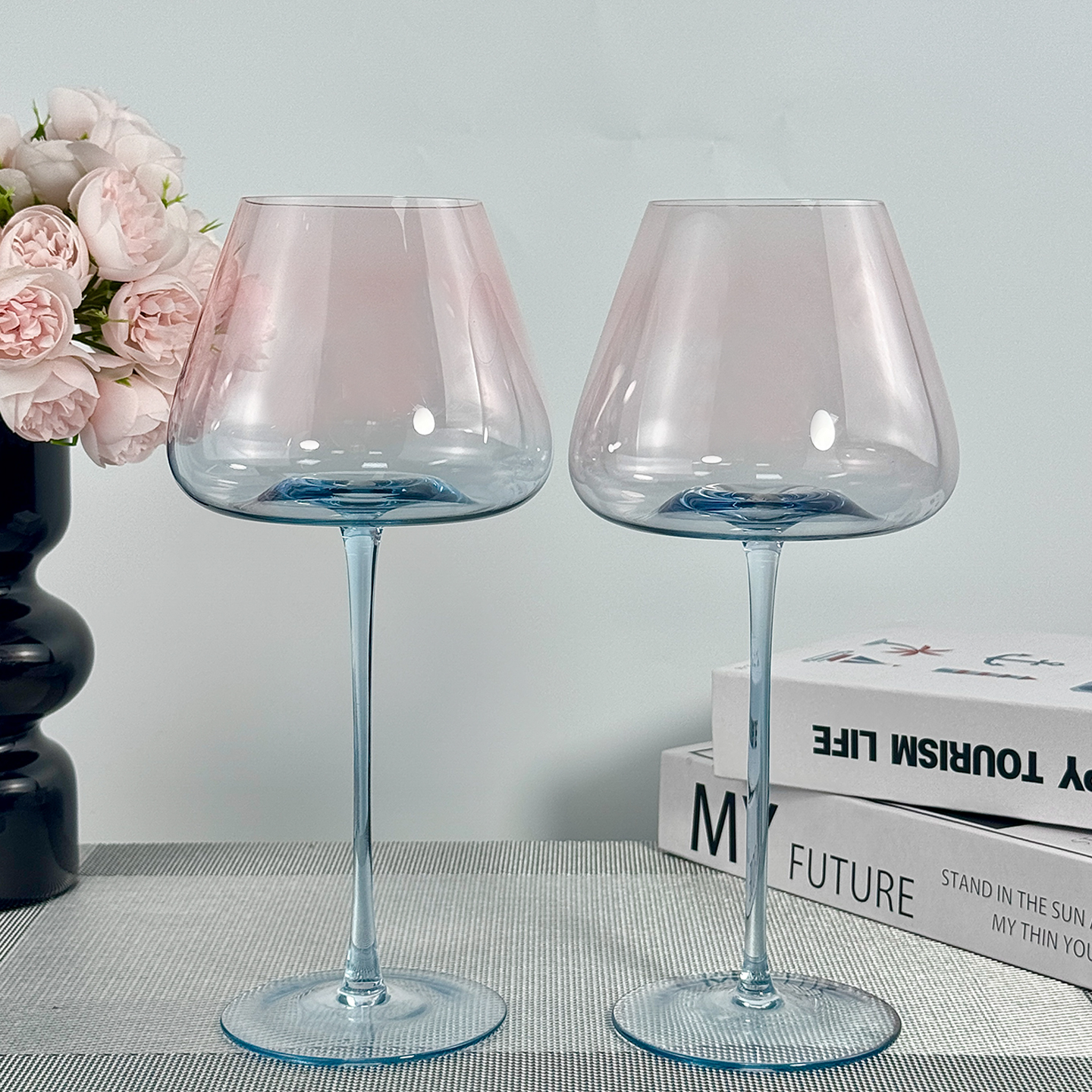 海月蓝红高端葡萄红酒杯套装