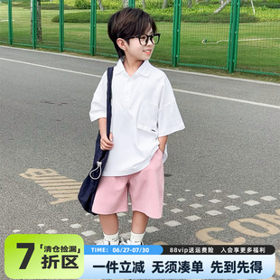 男童短袖T恤POL2026夏装新款儿童中大童男孩夏季POLO衫半袖上衣潮