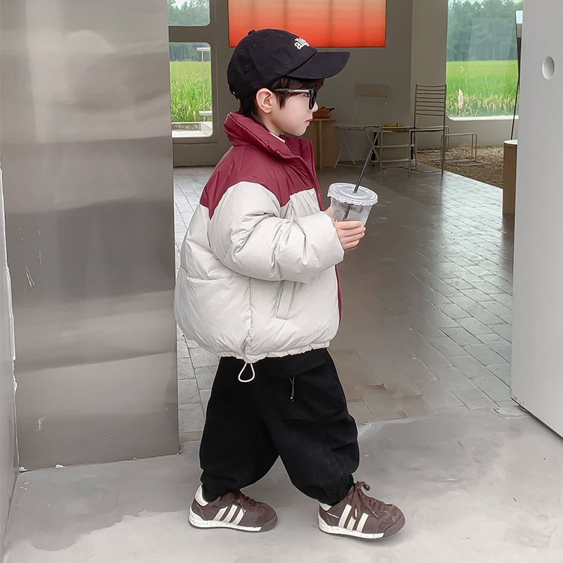 男童羽绒服冬装新款儿童冬季加厚面包服儿童洋气短款保暖外套Q
