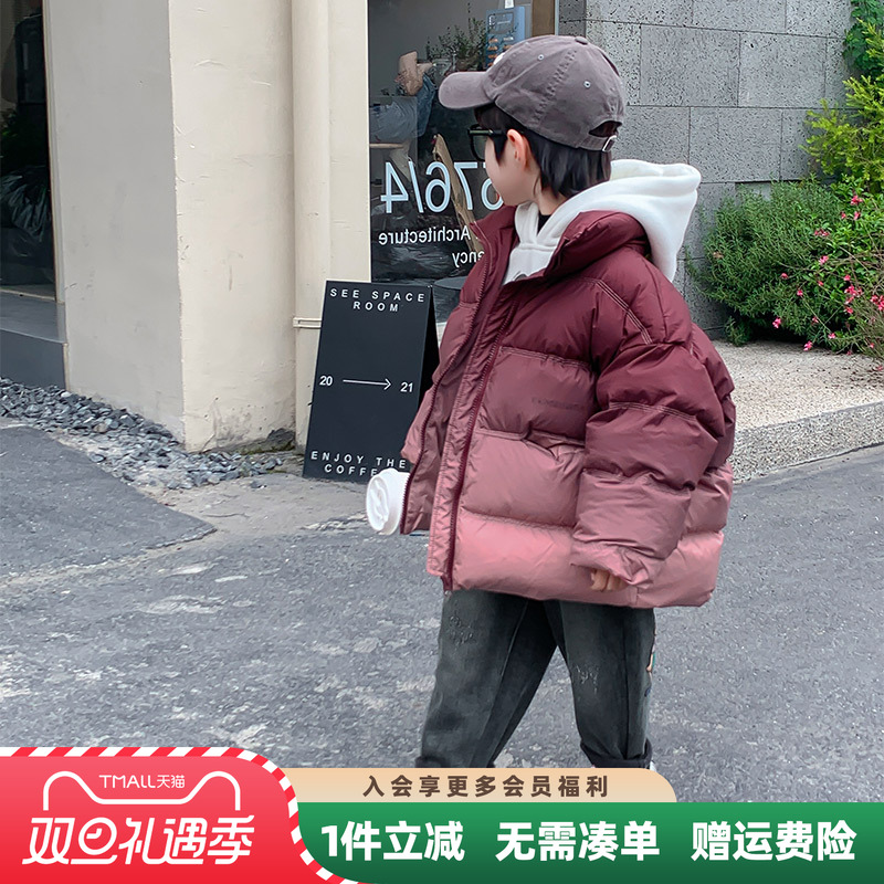 男童羽绒服冬季2025新款儿童男孩加厚冬装外套短款上衣面包服
