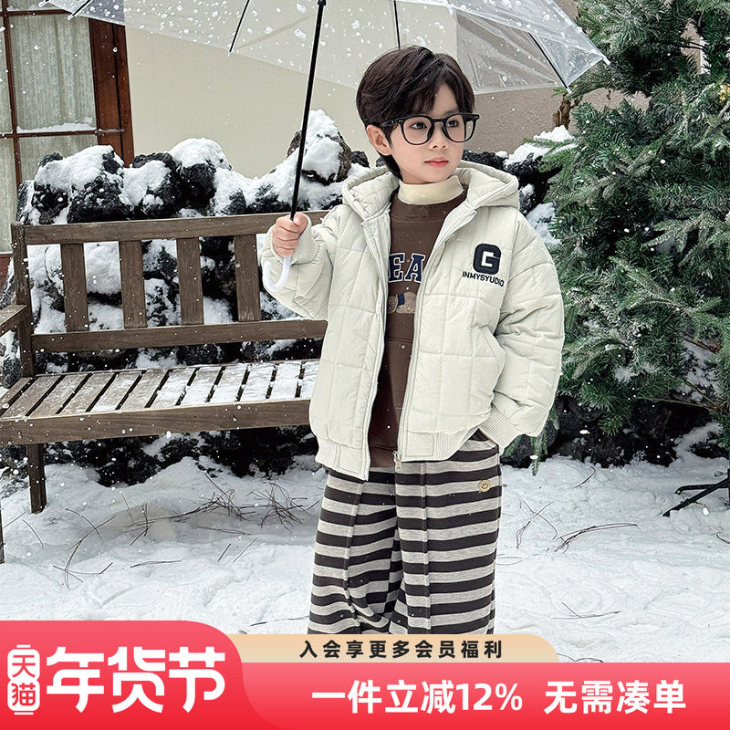 男童冬装外套2025新款儿童秋冬加厚连帽棉服男孩冬季保暖洋气棉袄,童装/婴儿装/亲子装,普通外套,淘宝优惠券,粉丝福利购,淘宝优惠卷