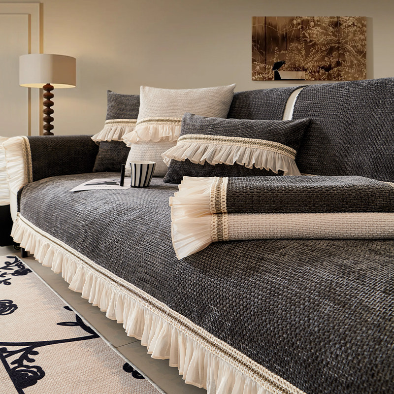 雪尼尔沙发垫四季通用坐垫子新款2025法式风高级感防滑盖布套罩巾,居家布艺,沙发垫,淘宝优惠券,粉丝福利购,淘宝优惠卷