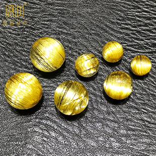 收藏级天然猫眼顺发金钛晶铜发晶散珠满密板钛配多宝单珠手串吊坠