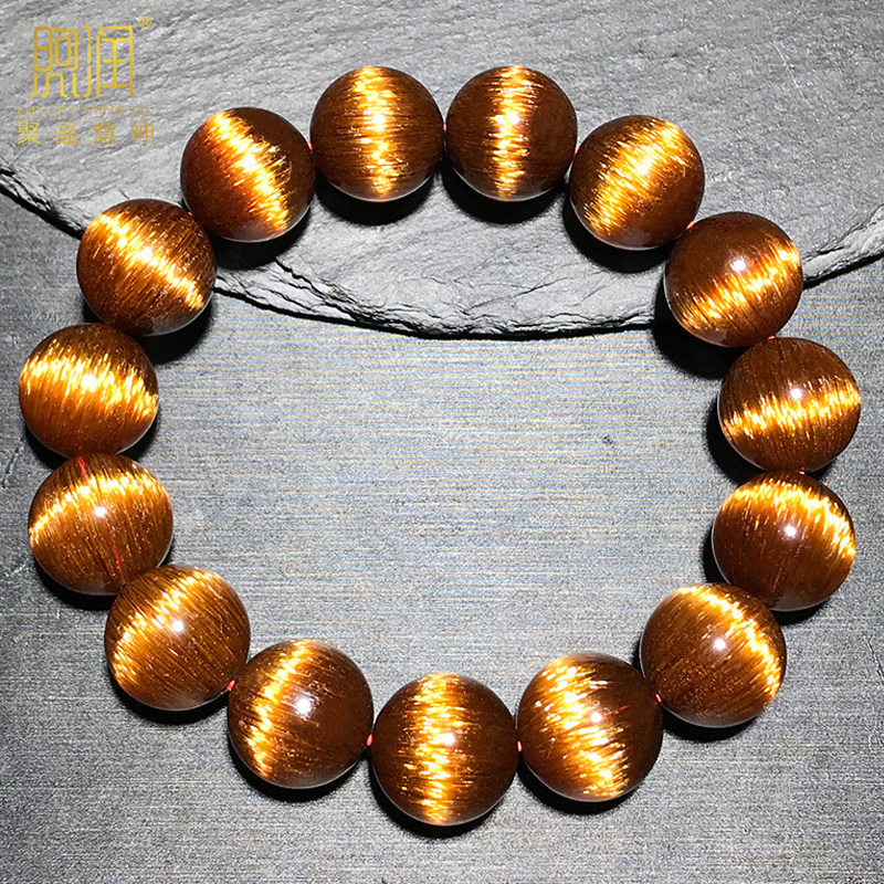 直播天然珍藏级铜发晶猫眼手串红铜发手链黄条铜顺发水晶一物一图,饰品/流行首饰/时尚饰品新,手饰/手串,淘宝优惠券,粉丝福利购,淘宝优惠卷