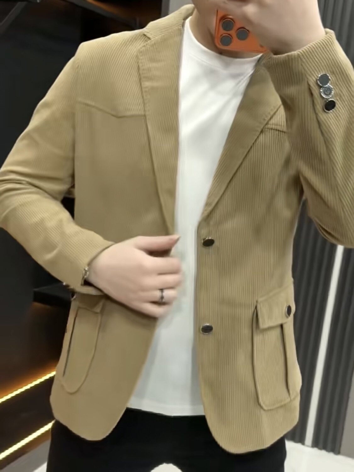 男秋季新款翻领西服夹克2026韩版