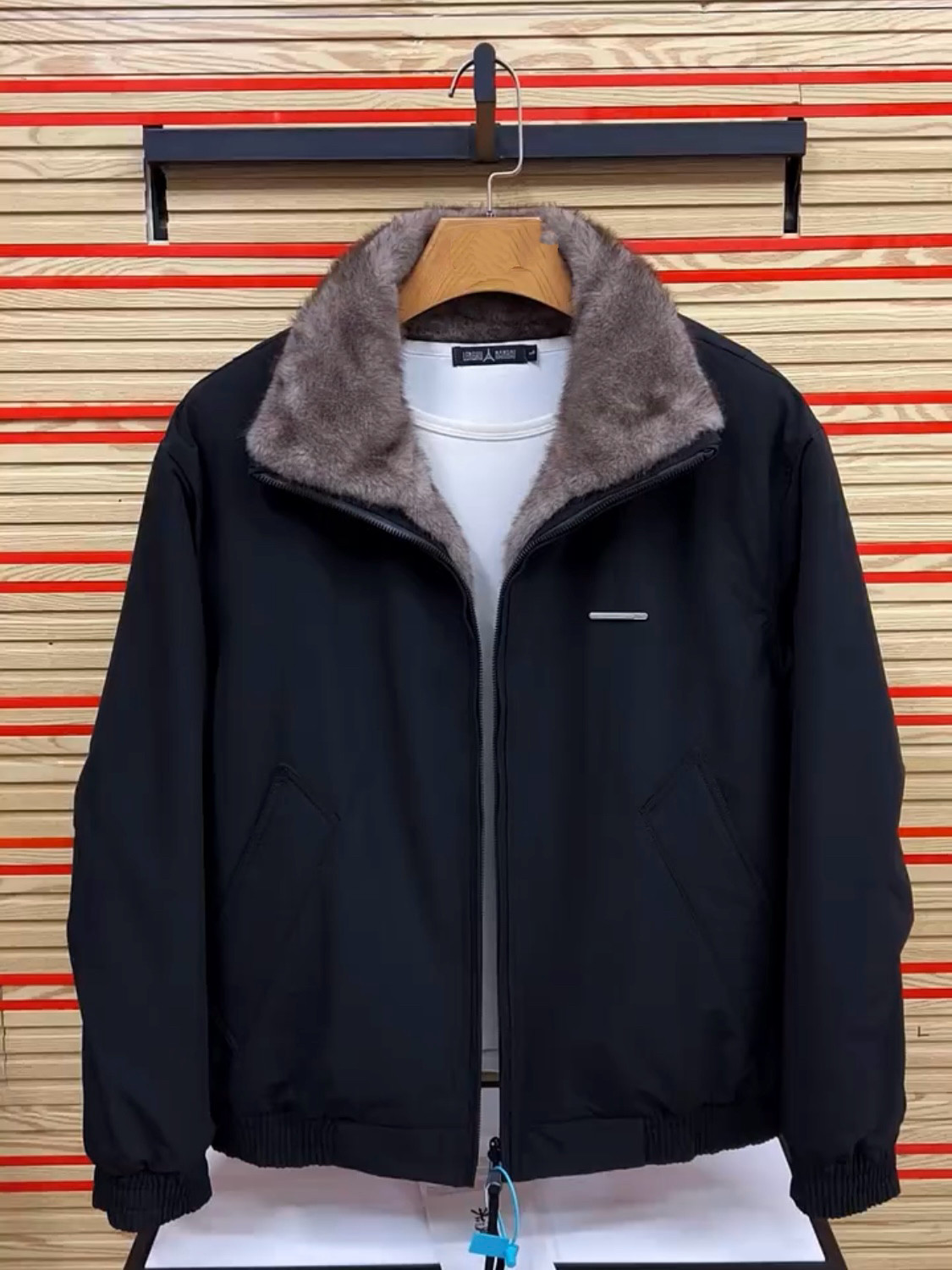 男士春季立领双面加绒夹克2026时尚潮流百搭青年休闲保暖气质外套,男装,棉衣,淘宝优惠券,粉丝福利购,淘宝优惠卷