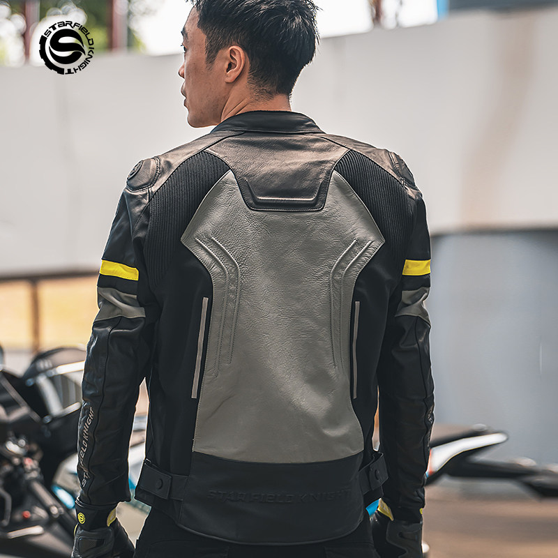 星空骑士四季摩托车骑行服男赛车车服女机车服越野防摔拉力服皮衣