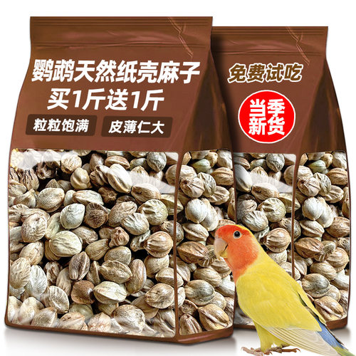 鹦鹉粮食纸壳麻子大小颗粒