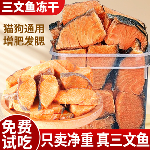 三文鱼冻干猫咪宠物含鱼油猫用零食粒块专用小鱼干猫粮狗狗美肉毛