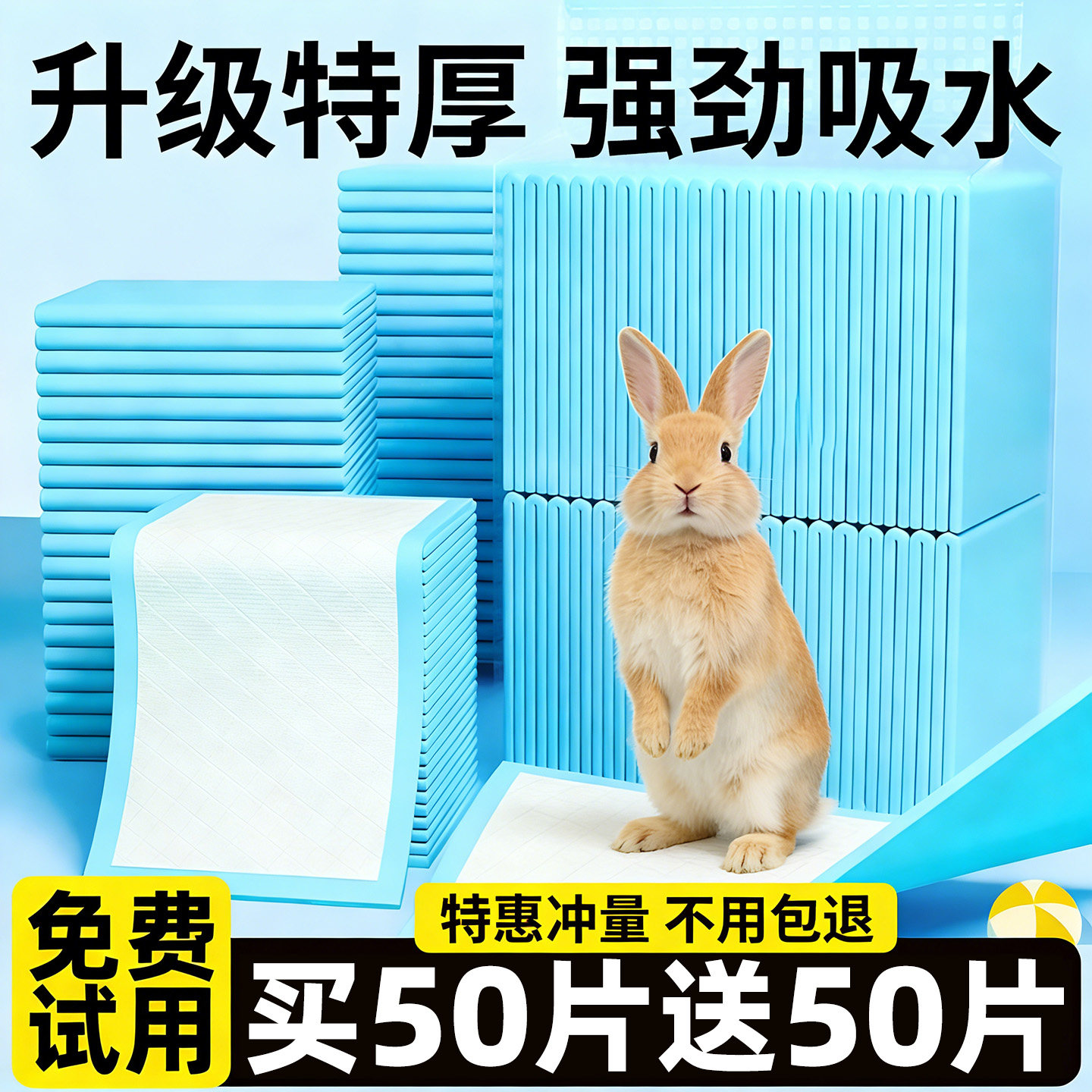兔子宠物尿垫隔尿垫粪便清理养兔兔专用用品侏儒兔必一次性备兔笼