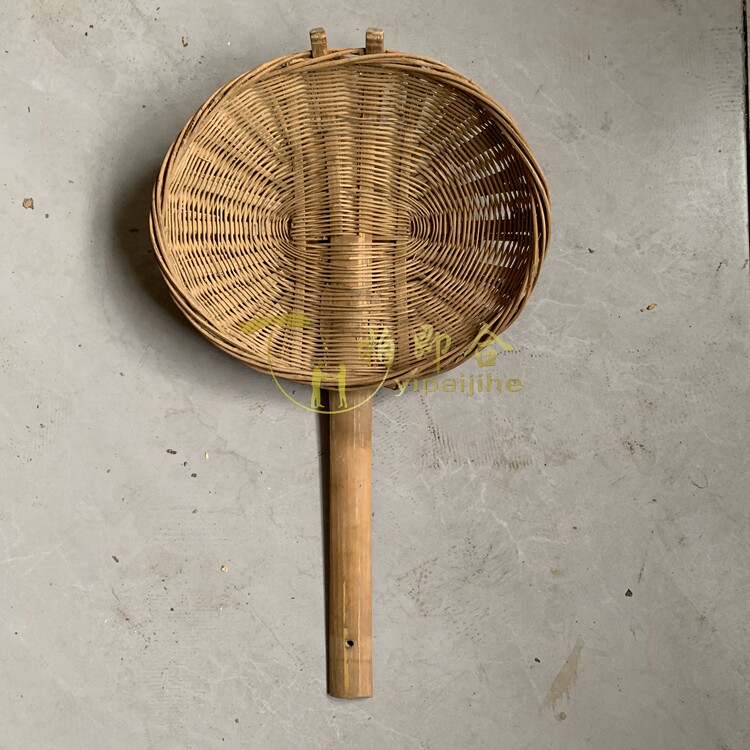 陕南特色非遗80年代笊篱传统工艺竹编沥水篮老手艺竹木装饰秦实用