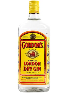 进口洋酒GORDON’S哥顿金酒歌顿毡酒杜松子酒金酒 750ml基酒酒吧