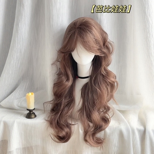 【芭比娃娃】假发全头套女金棕色高层次长卷发显白气质自然仿真发