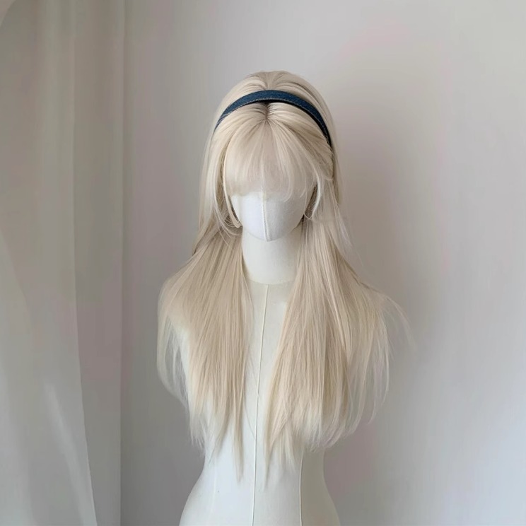 假发女空气刘海白金高层次长直发