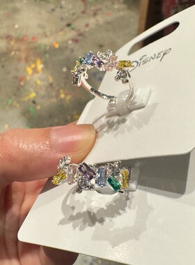 日系cherry kitty轻奢高级感米奇七彩闪指女甜酷辣妹风指环小众