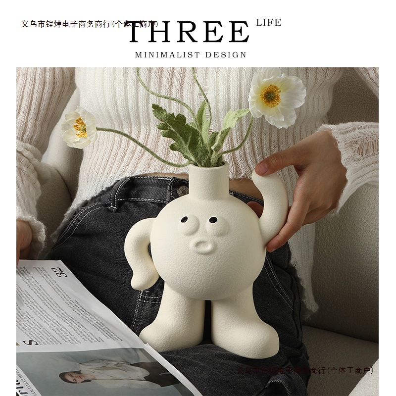 花瓶花器玄关桌陶瓷摆件·创意·水培客厅Foot面脚丫大Tlife包邮