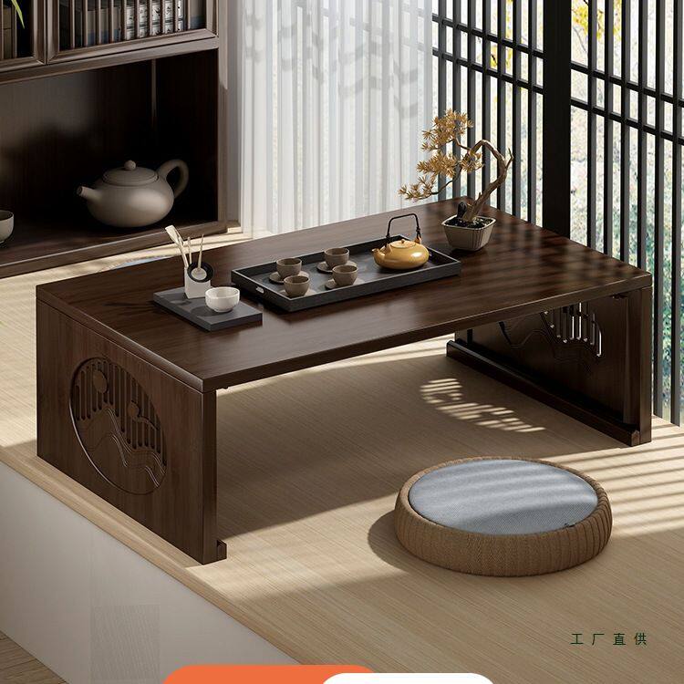 可折叠茶桌榻榻米飘窗小桌卧室坐地炕桌中式创意阳台禅意矮桌茶几