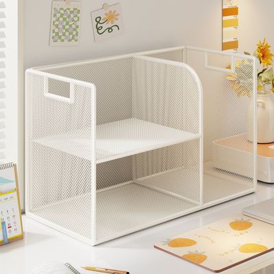 桌面书架学科分类置物架办公桌立式多层收纳柜学生书桌简易小架子