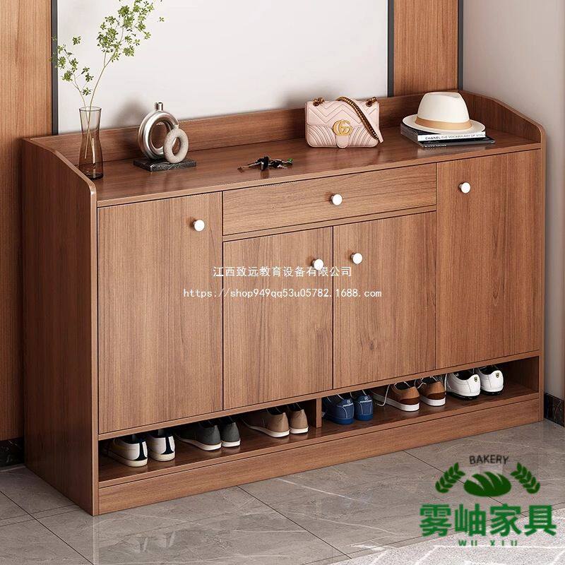 鞋柜家用门口加长版室内玄关柜新中式储物柜大容量收纳阳台柜鞋架