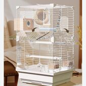 玄凤大号前透子虎皮珍珠家用绣金属眼鸟笼鹦鹉笼大鸟笼大型亚克力