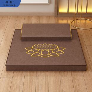 打坐垫静坐冥想蒲团跪拜垫加厚禅垫用布椰棕折叠艺莲花家用寺院