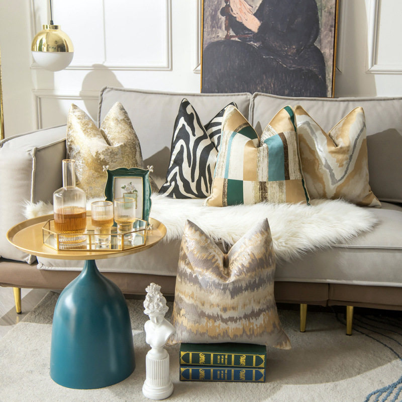 9JO轻奢风抱枕现代简约靠枕靠垫客厅沙发奢华抱枕套含芯定