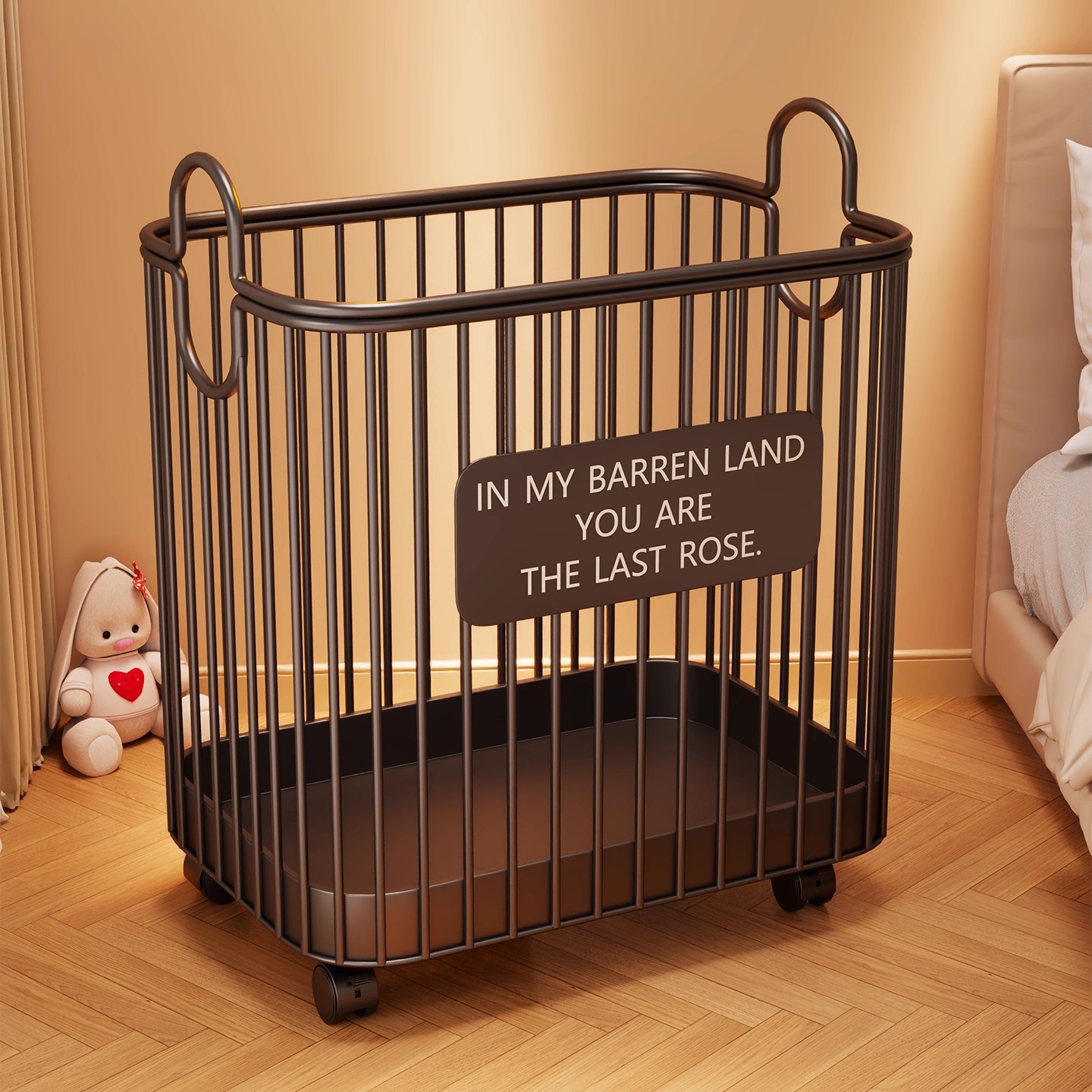 床边晚上放衣服神器卧室床头衣帽架子床尾放脱下衣物脏衣篮堆放架