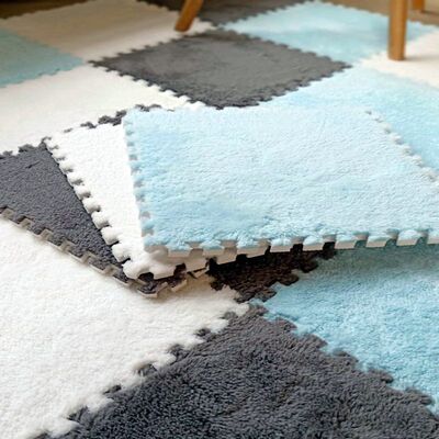 爬爬垫冬季加绒卧室泡沫拼接地垫地板地毯床边榻榻米毛绒垫子海棉
