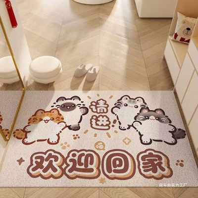 丝圈毛线地垫刮泥蹭土脚可裁剪地垫门口室外入户地垫入门地毯耐脏