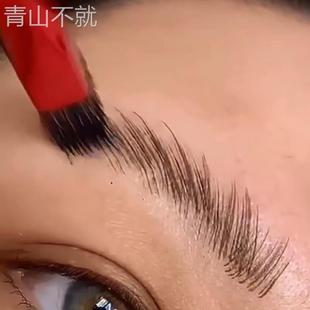 o流行野眉眉刷黑客眉画神器方眉笔刷遮瑕刷彩妆多功能发际线刷