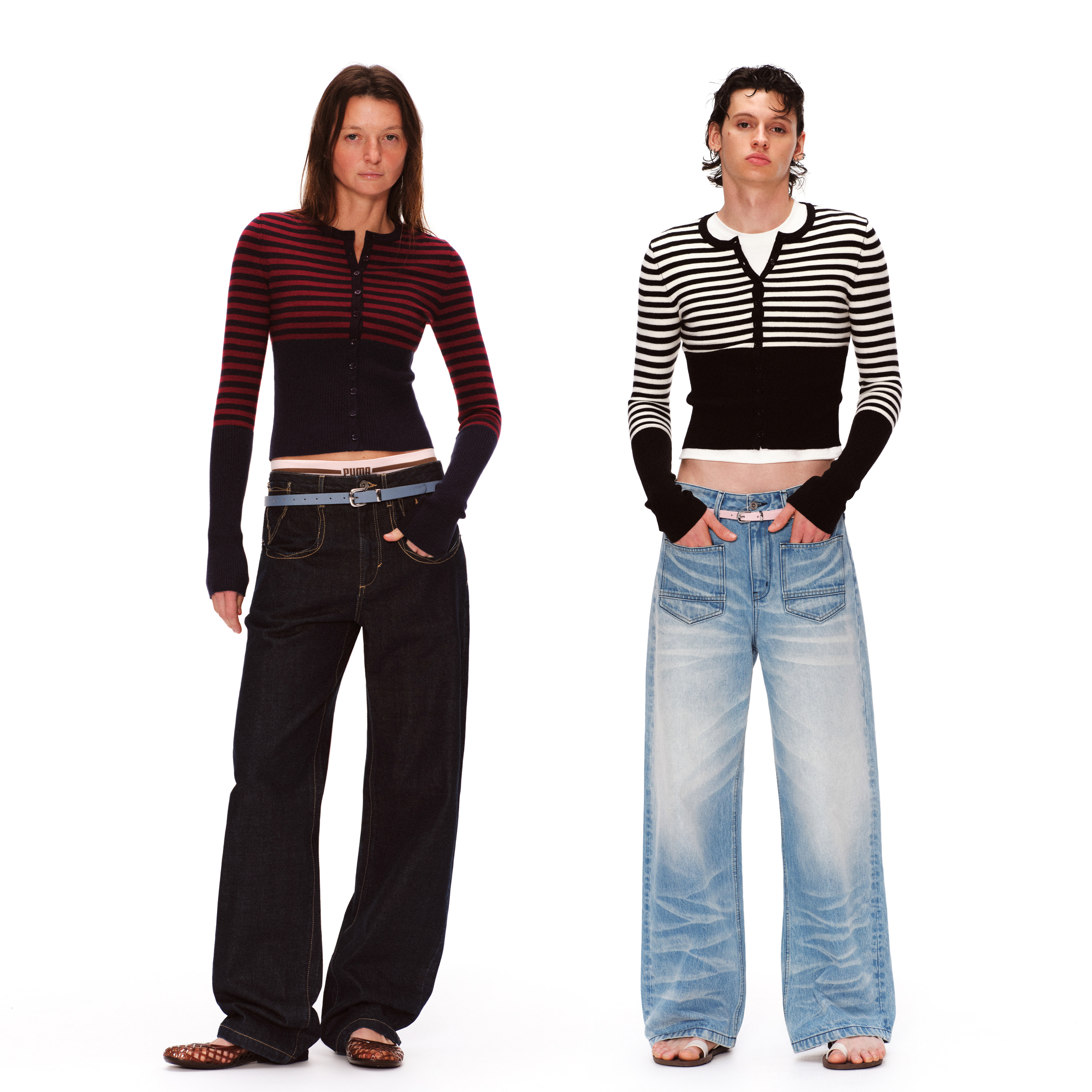 【1.23上新】复古撞色条纹绵羊毛纽扣修身针织衫女春高腰长袖上衣,女装/女士精品,毛针织衫,淘宝优惠券,粉丝福利购,淘宝优惠卷