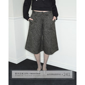 小个子低腰休闲宽松阔腿中裤 女夏季 复古豹纹五分短裤 出逃赤岗西