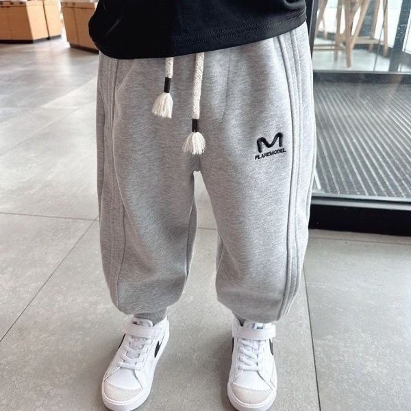 儿童棉裤加厚男童过冬运动卫裤百搭宽松外穿保暖裤子2024新款春秋