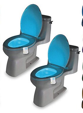 LED Toilet Light PIR Motion Sensor 8 Colors Toilet Seat Nigh