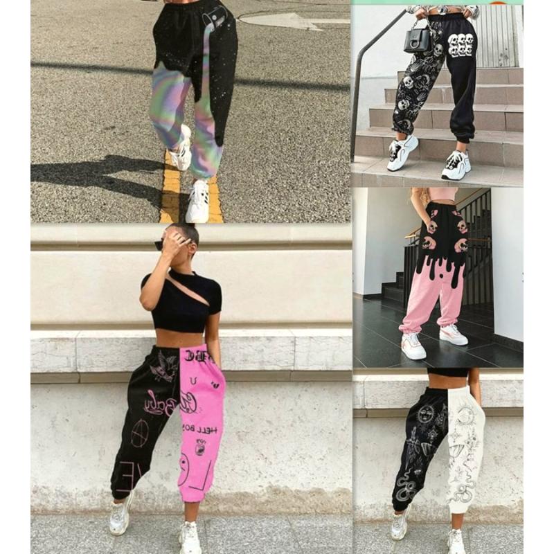 Sweatpants women's bunched feet show thin Harun pants