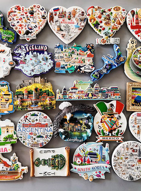 Fridge Magnets Decor Japan Korea Germany Russia New Zealand