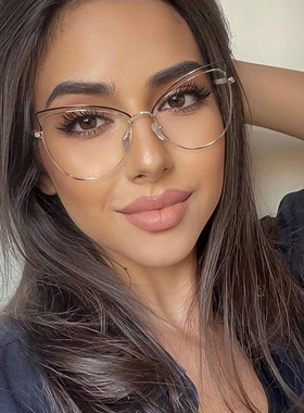 2024网红ins防蓝光眼镜ladies cat eye glasses frame for women