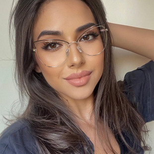 2024网红ins防蓝光眼镜ladies cat eye glasses frame for women
