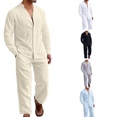 Solidcolor trendy versatile men's long sleeve suit男休闲套装