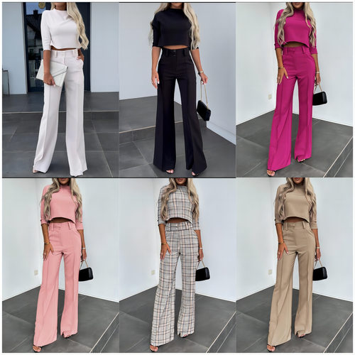 Women's 9-inch sleeved fashionable casual set
