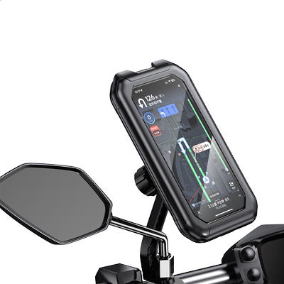 电动车手机支架骑手后视镜防水