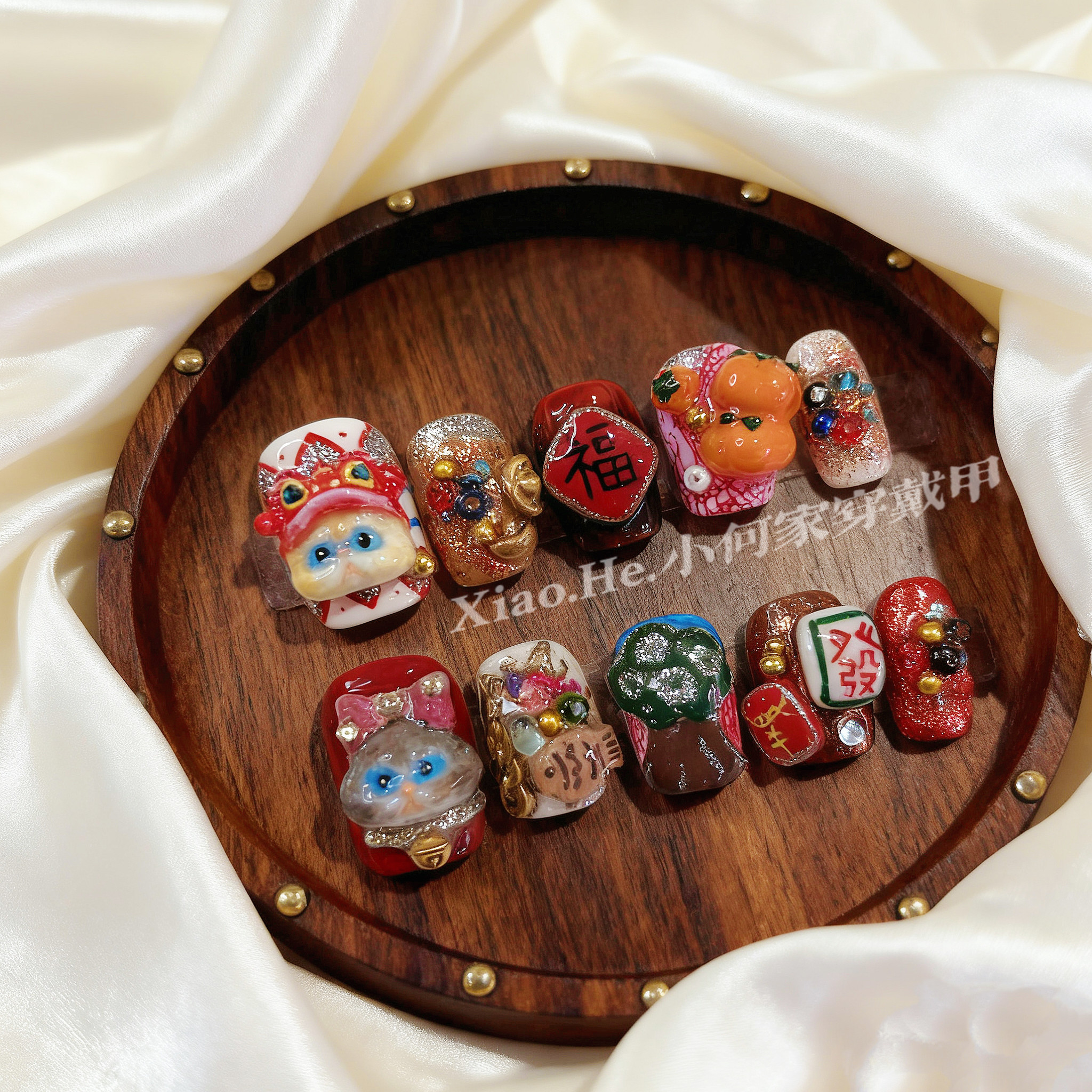 XY【 一碗幸福喵】小何家纯手工穿戴甲·高级手绘美甲贴片,商务/设计服务,礼品定制,淘宝优惠券,粉丝福利购,淘宝优惠卷