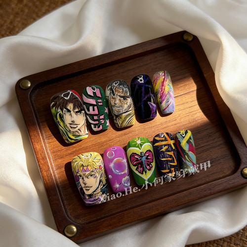 YY原创【 JOJO】小何家纯手工穿戴甲·高级手绘美甲贴片
