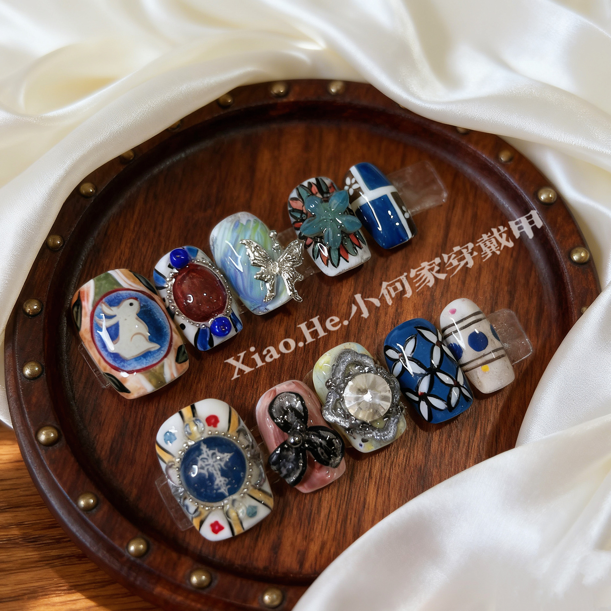 MLY【氧悖论】小何家纯手工穿戴甲·高级手绘美甲贴片,商务/设计服务,礼品定制,淘宝优惠券,粉丝福利购,淘宝优惠卷