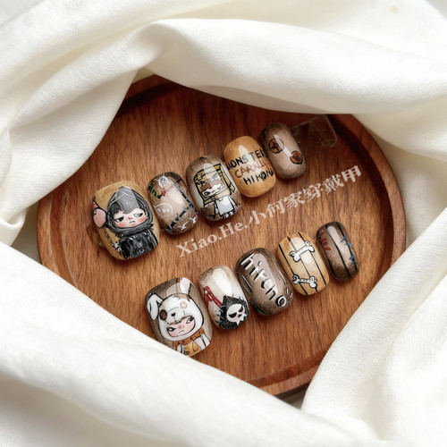 【 诡乐园】小何家纯手工穿戴甲·高级手绘美甲贴片