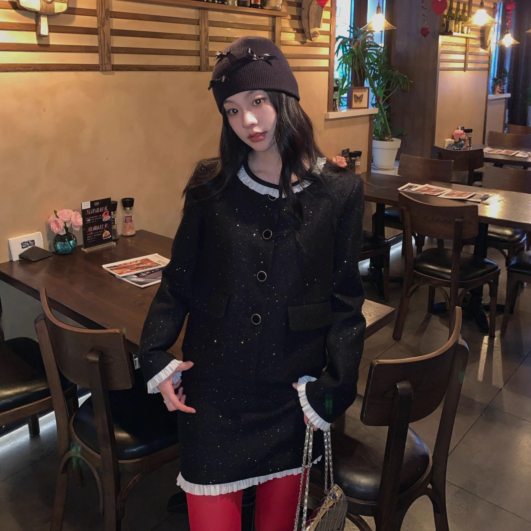NEW OPEN 2025秋季新款法式财阀气质短裙外套小香风两件套装女