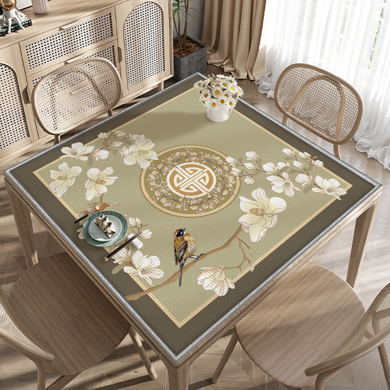 新中式麻将垫方桌桌垫打扑克专用隔音加厚防滑桌布八仙桌桌面台布