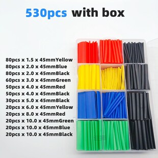 530ps colour boxed heat shrinktubing 21 electronic DIY kit,